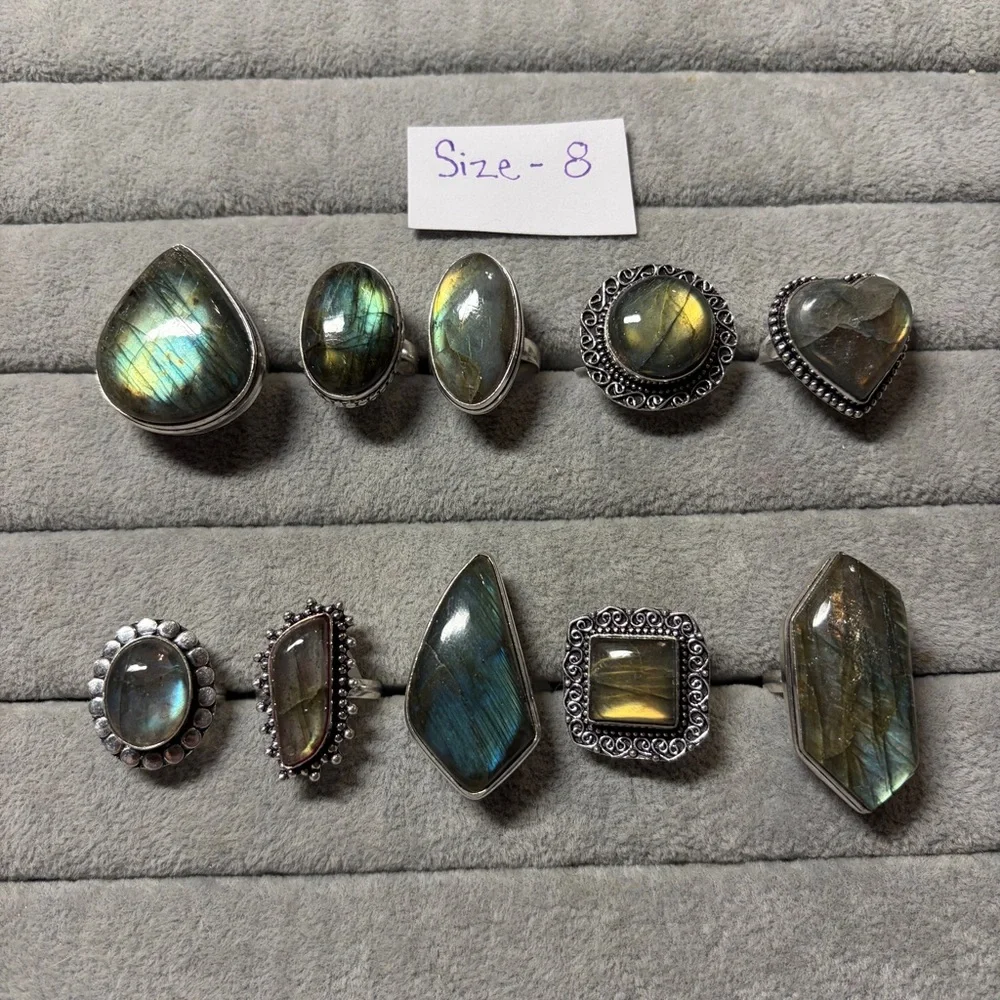 Sizes 6.5-8.5 ~ Labradorite rings